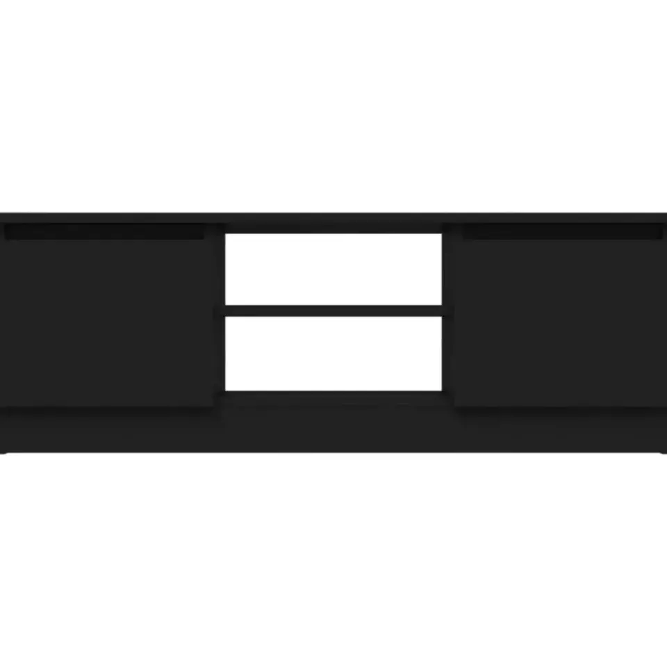 vidaXL - Tv-kast - Zwart - Bewerkt hout