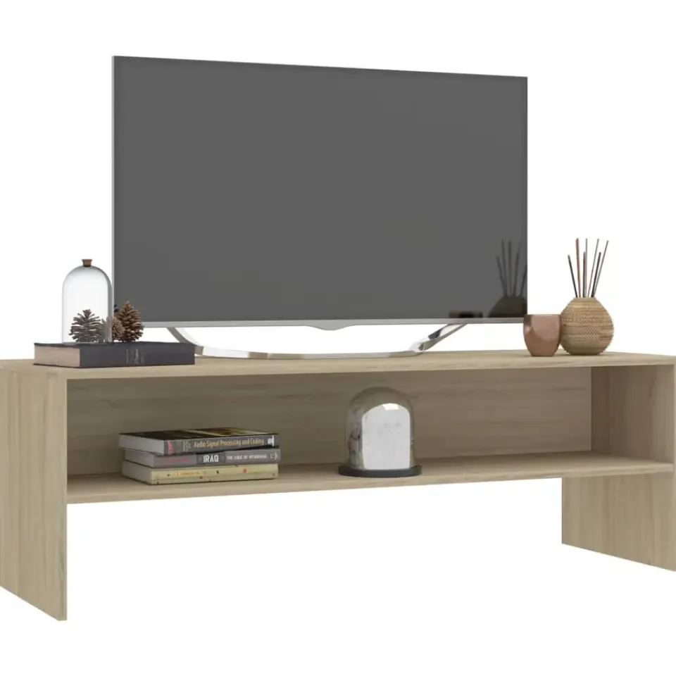 vidaXL - Tv-meubel - Bruin - Bewerkt hout Clearance