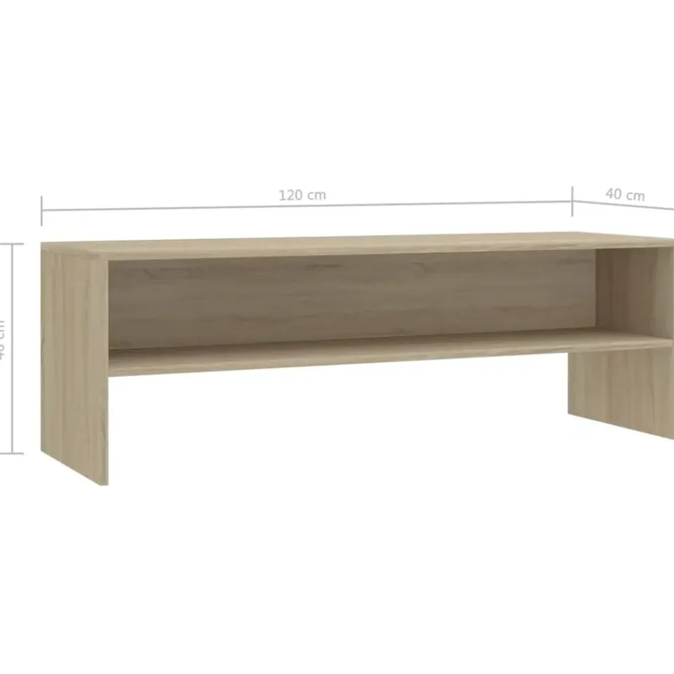 vidaXL - Tv-meubel - Bruin - Bewerkt hout Clearance