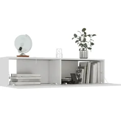 vidaXL - Tv-meubel - Wit - Bewerkt hout