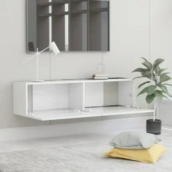 vidaXL - Tv-meubel - Wit - Bewerkt hout