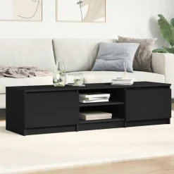 vidaXL - Tv-meubel - Zwart - Bewerkt hout Online