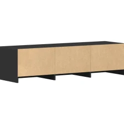 vidaXL - Tv-meubel - Zwart - Bewerkt hout Online