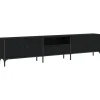 vidaXL - Tv-meubel - Zwart - Bewerkt hout