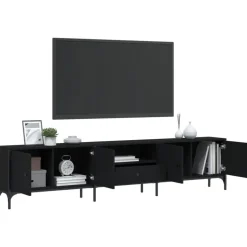 vidaXL - Tv-meubel - Zwart - Bewerkt hout