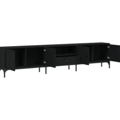 vidaXL - Tv-meubel - Zwart - Bewerkt hout