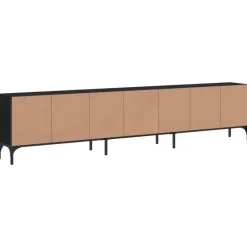 vidaXL - Tv-meubel - Zwart - Bewerkt hout