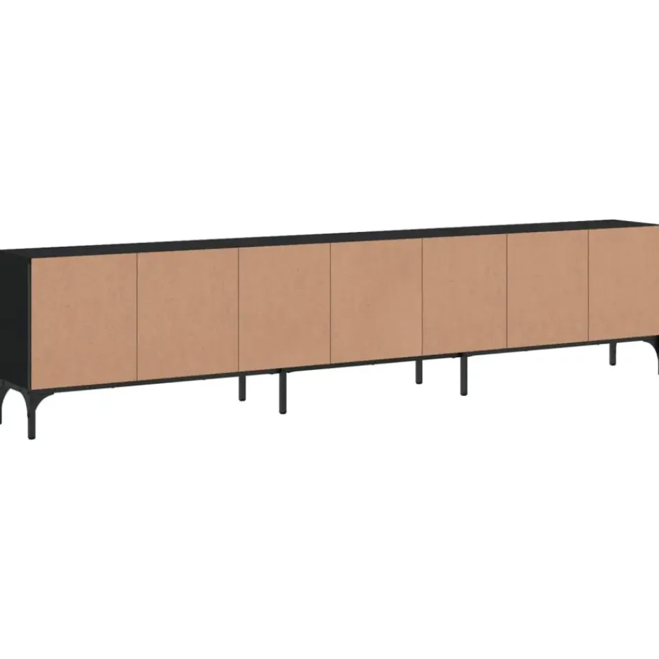 vidaXL - Tv-meubel - Zwart - Bewerkt hout