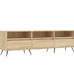 vidaXL - TV-meubel met 3 deuren en 3 vakken - Sonoma eiken - 150x30x44.5 cm Clearance