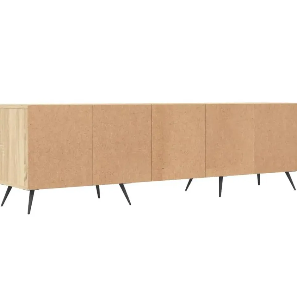 vidaXL - TV-meubel met 3 deuren en 3 vakken - Sonoma eiken - 150x30x44.5 cm Clearance