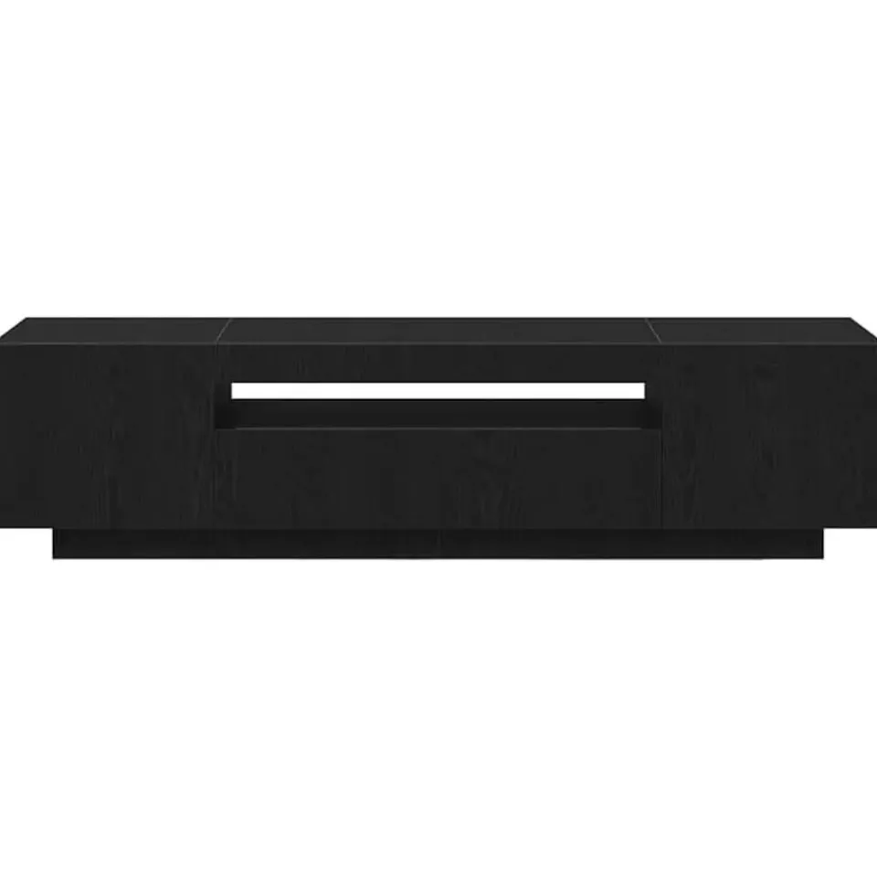 vidaXL - TV-meubel met 3 deuren - Zwart eiken - Bewerkt hout - 160x35x40 cm Hot