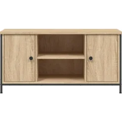 vidaXL - TV-meubel met 2 deuren 2 vakken - Sonoma eiken - Hout - 100x40x50 cm Clearance