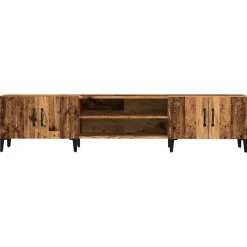 vidaXL - TV-meubel met 2 vakken 4 deuren - Oud hout - 180x31.5x40 cm Outlet
