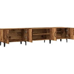 vidaXL - TV-meubel met 2 vakken 4 deuren - Oud hout - 180x31.5x40 cm Outlet