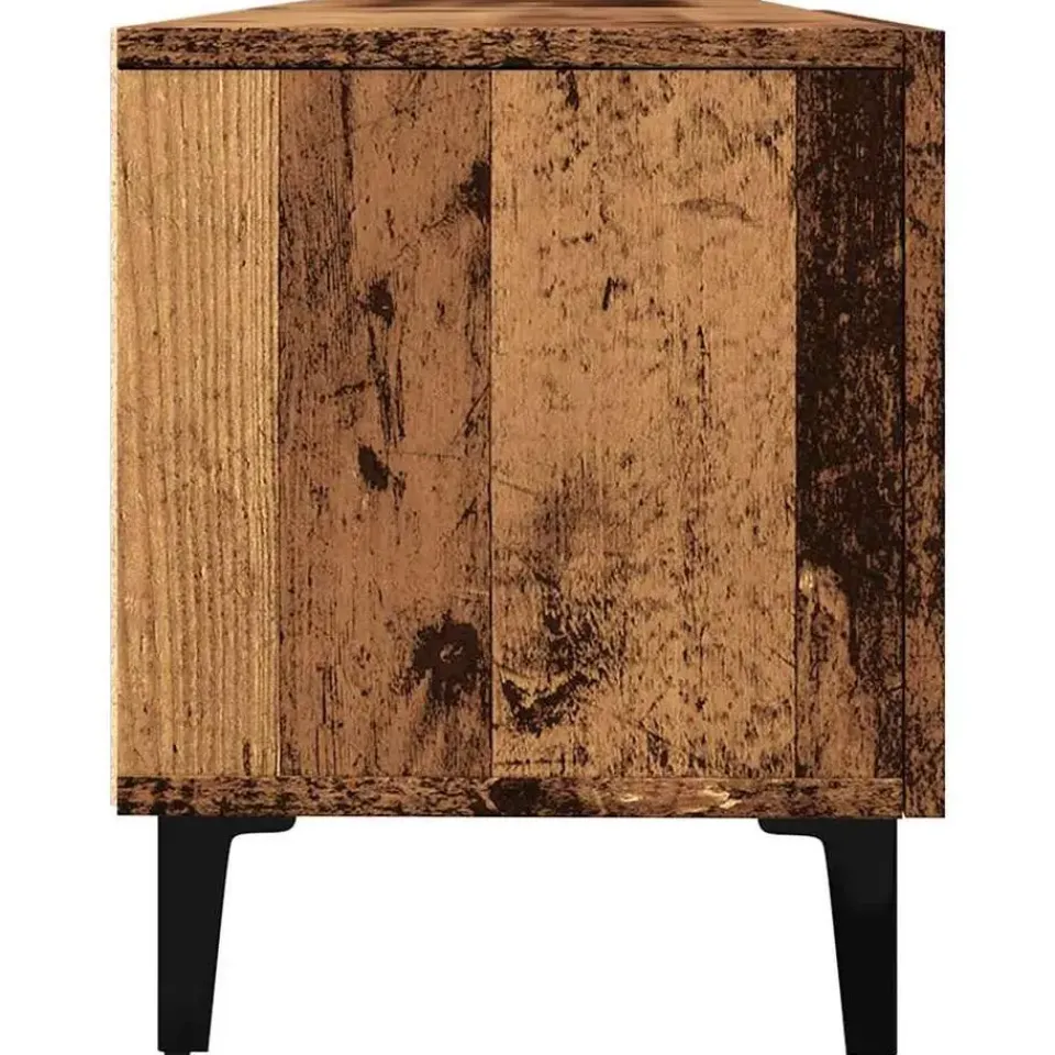 vidaXL - TV-meubel met 2 vakken 4 deuren - Oud hout - 180x31.5x40 cm Outlet