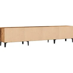 vidaXL - TV-meubel met 2 vakken 4 deuren - Oud hout - 180x31.5x40 cm Outlet