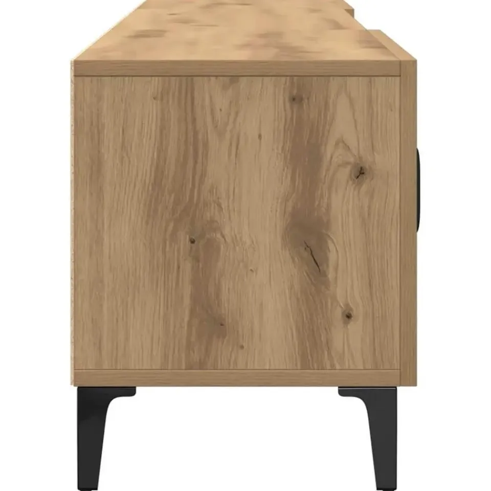 vidaXL - TV-meubel met 2 vakken 4 deuren - Artisanaal eiken - 180x31.5x40 cm Online