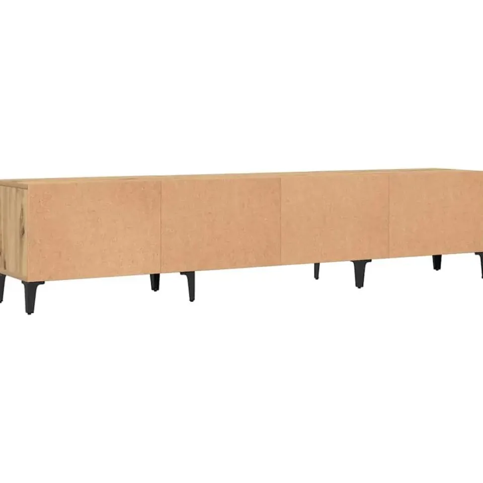 vidaXL - TV-meubel met 2 vakken 4 deuren - Artisanaal eiken - 180x31.5x40 cm Online