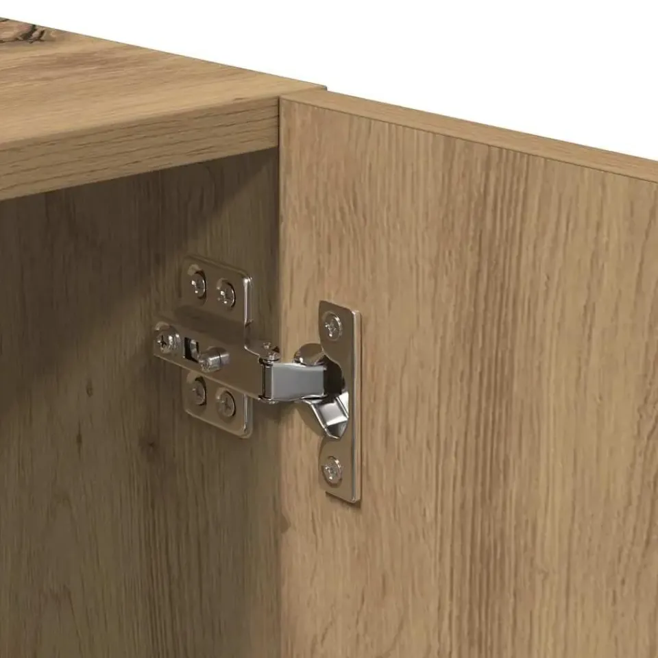 vidaXL - TV-meubel met 2 vakken 4 deuren - Artisanaal eiken - 180x31.5x40 cm Online