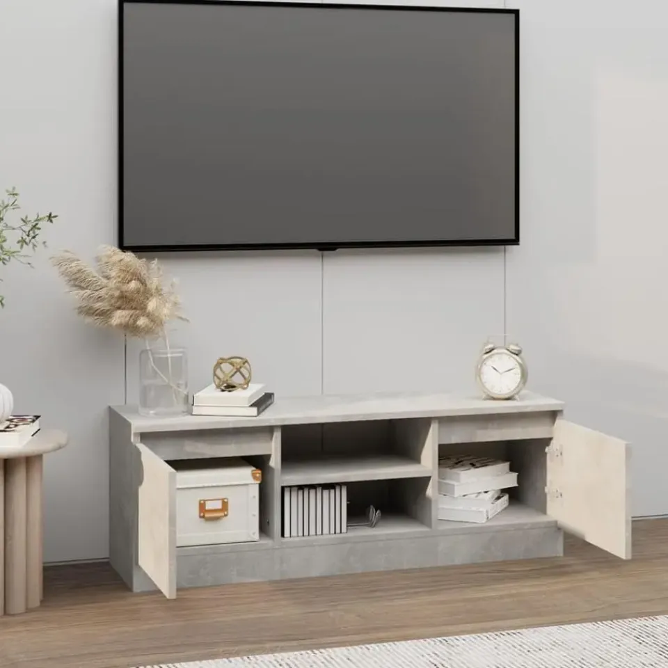 vidaXL - Tv-meubel met deur - Grijs - Bewerkt hout - 102 x 30 x 36 cm Best