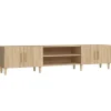 vidaXL - TV-meubel met deuren - Sonoma eiken - Hout -180x31.5x40 cm Clearance