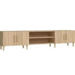 vidaXL - TV-meubel met deuren - Sonoma eiken - Hout -180x31.5x40 cm Clearance