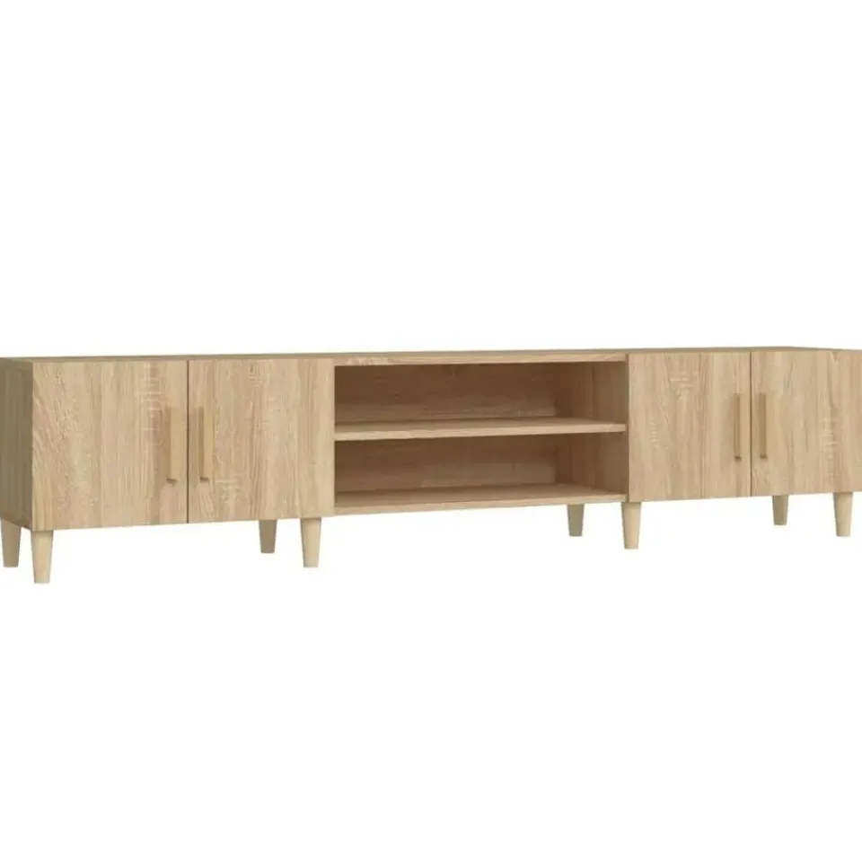 vidaXL - TV-meubel met deuren - Sonoma eiken - Hout -180x31.5x40 cm Clearance