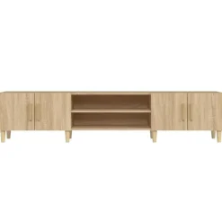 vidaXL - TV-meubel met deuren - Sonoma eiken - Hout -180x31.5x40 cm Clearance