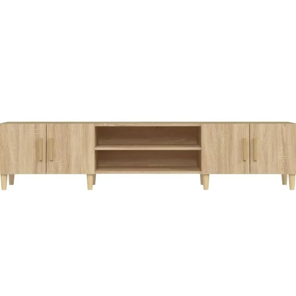 vidaXL - TV-meubel met deuren - Sonoma eiken - Hout -180x31.5x40 cm Clearance