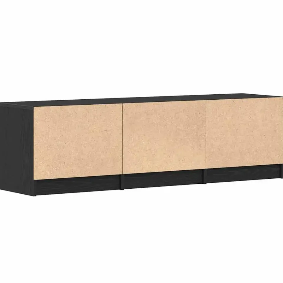 vidaXL - TV-meubel met lade en 2 deuren - Zwart eiken - Hout - 140x35x40 cm Outlet