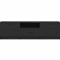 vidaXL - TV-meubel met lade en 2 deuren - Zwart eiken - Hout - 140x35x40 cm Outlet