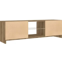 vidaXL - TV-meubel met LED en 2 deuren - Artisanaal eiken - 120x30x36 cm Sale