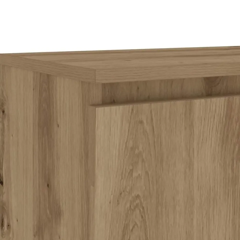 vidaXL - TV-meubel met LED en 2 deuren - Artisanaal eiken - 120x30x36 cm Sale