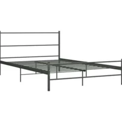 vidaXL - Tweepersoonbed - Grijs - Metaal - 160x200 cm