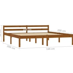 vidaXL - Tweepersoonbed - Honingbruin - Massief grenenhout - 160x200 cm Discount