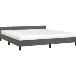 vidaXL - Tweepersoonsbed - Donkergrijs - Fluweel - 160x200 cm Best