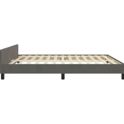 vidaXL - Tweepersoonsbed - Donkergrijs - Fluweel - 160x200 cm Best