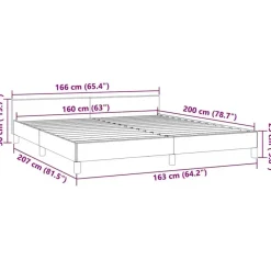vidaXL - Tweepersoonsbed - Donkergrijs - Fluweel - 160x200 cm Best