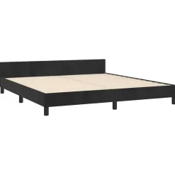 vidaXL - Tweepersoonsbed frame zonder matras - Zwart - Fluweel - 180x200 cm Outlet