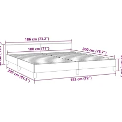 vidaXL - Tweepersoonsbed frame zonder matras - Zwart - Fluweel - 180x200 cm Outlet