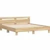 vidaXL - Tweepersoonsbed met hoofdbord - Sonoma eikenkleurig - 160x200 cm Best