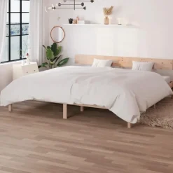 vidaXL - Tweepersoonsbed met hoofdbord - Massief grenenhout - 180x200 cm Best