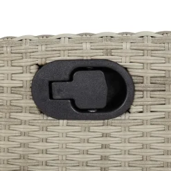 vidaXL - Verstelbare loungebank met kussens - Lichtgrijs rattan - 105x59x93 cm Discount