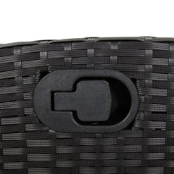 vidaXL - Verstelbare loungebank met kussens - Zwart - Poly rattan - 105x59x93 cm Hot