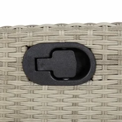 vidaXL - Verstelbare loungebank met kussens - Lichtgrijs rattan - 104x59x93 cm Discount