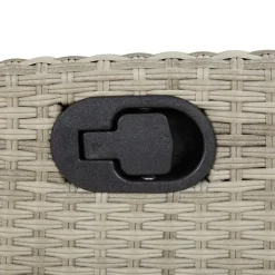 vidaXL - Verstelbare loungebank met kussens - Lichtgrijs rattan - 105x66x93 cm Best