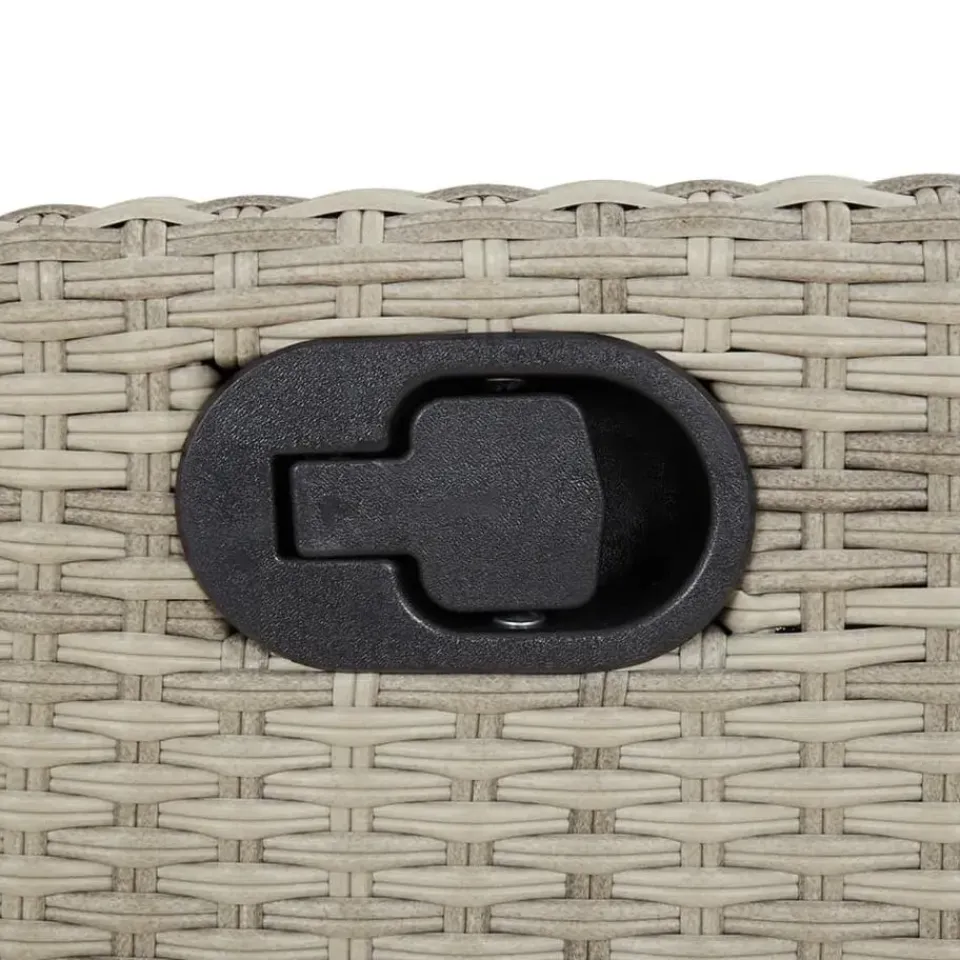 vidaXL - Verstelbare loungebank met kussens - Lichtgrijs rattan - 105x66x93 cm Best