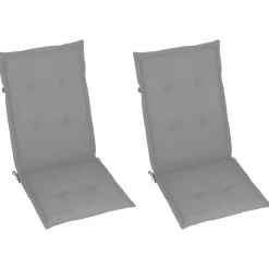 vidaXL - Verstelbare tuinstoelen met kussens - Grijs - Acaciahout - 2 stuks New