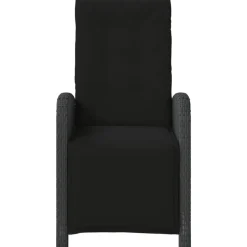 vidaXL - Verstelbare tuinstoelen - Kussens - Zwart - Poly rattan - 2 stuks Sale