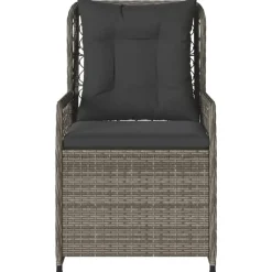 vidaXL - Verstelbare tuinstoelen - Grijs - Poly rattan - 2 stuks Best